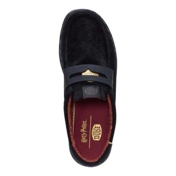 New Box Harry Potter Hey Dude Wally Gryffindor Hogwarts Loafer Velvet Shoes 10 - Picture 6 of 9